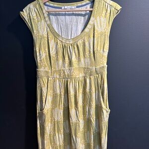 Boden Yellow Patterned Jersey Dress